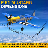 LEAMBE 4 Channel RC Plane, Ready to Fly Aerobatic Aircraft, Easy Control for Beginners, P51 Mustang RC Airplane for Adults Blue