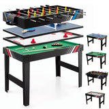 Generic 4-in-1 Different Convert Tables Game with Football Billiards Ice Hockey Table Tennis All in Game Table Wear Resist for Friends and Family Playing
