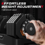 Keppi Adjustable Dumbbells Set-60lb Pair, Anti-Slip Metal Fast Adjust Weight Handle, Exercise & Fitness for Full Body Workout -DBA60(Pair)