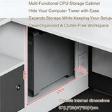 Modern Cubicle Office Workstation Desk with Privacy Panels, Modular Multi-Person Partition Desk, Computer Desk with Storage & for Office, Call Center & Team Workspace (A-Right, 1 P)