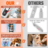 Dog Nail Trimmers Ultra Quiet Electric Pet Dog Nail Clippers Cat Nail Clipper with Led Lights Nail Grinder High Speed Nail File Electric Clippers for Grooming Small, Medium,Large Dogs and Cats (grey)
