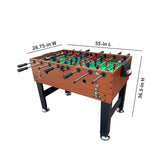 KICK Trilogy 55" 3-in-1 Multi Game Table (Brown) – Indoor Table Soccer, Foosball, Pool & Air Hockey Combo with Counterbalanced Men & Full Accessories