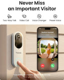 REOLINK Battery Video Doorbell (2nd Gen) 2K Wireless Camera White Version
