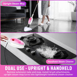 Steam Mop & Detachable Handheld Steamer 2-in-1 Design, 20s Fast Heat-Up, 16FT Power Cord, 10-in-1 Multi-Purpose Steam Cleaner for Hardwood Floors/Carpet/Tile/Grout/Window/Stove for Deep Home Cleaning