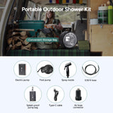 DR.PREPARE Portable Shower for Camping, 4 Gallons Camping Shower Bag, Portable Outdoor Shower with Pump for Hiking, Climbing, Pet Cleaning, Car Washing, Beach & Emergency