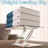Acrylic Adjustable Book Stand, Reading Stand with Lift Design, High-Density Alloy Desktop Document Holder for Document Recipe, Cookbook, Music Book (Silver)