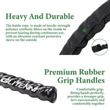 Battle Ropes Black Workout Rope 1 inch Battle Ropes for Home Gym 30ft Exercise Ropes for Working Out Heavy Ropes for Exercise Training Weighted Rope Weighted Workout Rope Battle Rope Glitenniy