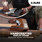 Dalstrong Meat Chopper Axe - 8 inch - Heavy-Duty Giftable Butcher Cleaver Knife - The Punisher - Gladiator Series Elite R - Black G10 Handle - Stand and Sheath