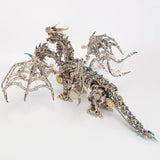 OBIOCKIDAY 3D Metal Puzzle, 3D Metal Model Kits Steampunk Mechanical Model 3D Jigsaw Puzzle, 2900+ Pieces 3D Laser Puzzle DIY Assembly Metal Model for Birthday Gift - Dragon