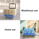 Heavy-Duty Foldable Push Cart Dolly with 1100lbs Capacity Space-Saving Flat Bed Carts