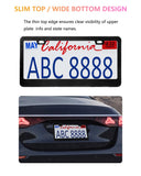 GNSZSN License Plate Frames - 2 Pack Matte Black Universal Aluminum Metal Car Tag Frame for Front and Rear Number Holder with Screws & Caps
