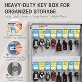 DiDiHere 32 Key Lock Box Wall Mount, Smart Key Organier Cabinet with Code