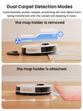 Lefant LiDAR Robot Vacuum and Mop, 75-Day Self-Emptying, 6000Pa Strong Suction, Customized Cleaning, Multi-Floor Mapping, 130 Min Runtime, 2.4G/5G WiFi/Alexa/APP/iWatch, M2L Plus