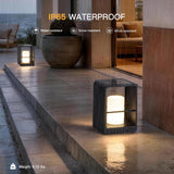 MVBT 11" Tall Solar Lanterns, 3000K LED Outdoor Table Lamp Waterproof, Modern Solar Floor Lamp, Landscape Outdoor Lights Solar Powered Lantern, Dusk to Dawn Patio Light for Yard Deck Path Garden Pool