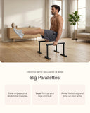 BetterMe Push Up Bars - Steel Parallettes for Calisthenics and Strength Training - Heavy Duty Pushup Bars for L Sits, Handstands and Planche - Stable Push Up Stands for Men