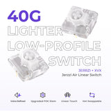 XVX L75 Air Low Profile Mechanical Keyboard Wireless w/Pro V2 Push‑Pull Fast‑Locking Aviator Coiled USB‑C Cable-White