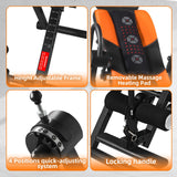 Teclor Inversion Table,Advanced Heat and Massage Function,Strength Training Inversion Table for Back Pain Relief,Heavy Duty Inversion Table 350 lbs Capacity with Wider and Thickened Backrest