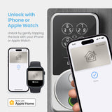 Lockly Secure Pro Smart Door Lock,Fingerprint Keyless Entry Door Lock,Apple Home Key Compatible,Auto Lock, App Remote Control,IP65 Waterproof,Easy Installation