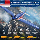 LEAMBE 4 Channel RC Plane, Ready to Fly Aerobatic Aircraft, Easy Control for Beginners, P51 Mustang RC Airplane for Adults Blue-Red