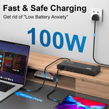 DisplayLink Laptop Docking Station Dual 4K@60Hz(2 HDMI+2DP), 100W PD Charging Compatible with Thunderbolt