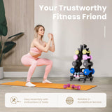 LIONSCOOL Premium Dumbbell Rack Only, with Side Racks for Neoprene/Vinyl Coated Dumbbells Only (Small, 200 LBS) LIONSCOOL