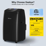 Gasbye Dual Hose Portable Air Conditioner, [2026 Upgraded] Full DC Inverter Compressor