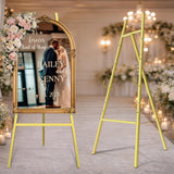 Gold Easel Stand for Sign, 47" Heavy Duty Metal Display Easel