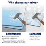Snowdool Home Gym Mirror, 48''X24''(Each) -3PCS Full Body Mirror for Yoga, Garage, Dance Studio, Anti-Rust, Tempered Glass,Frameless Mirrors, Wall-Mounted Large Workout Mirrors