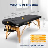 SereneLife Portable Massage Table 24 inch, Height Adjustable 3 Sections Massage Bed & Folding Lash Station for Esthetician, Tattoo Table, Spa Bed, Physical Therapy & Facial Treatment