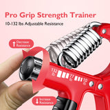 FitBeast Grip Strengthener Forearm Strengthener, Adjustable Hand Grip for Strength Training & Rehabilitation, 10-132 lbs Resistance, Ideal for Athletes and Physical Therapy (1 Piece Red) FitBeast