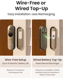 REOLINK Battery Video Doorbell (2nd Gen) 2K Wireless Camera, 2.4/5GHz WiFi