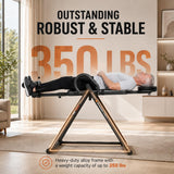 HARISON Inversion Table for Back Pain Relief - Decompression Back Stretcher, 350LBS Capacity Strength Training Inversion Equipment, Decompression Table with Safe Belt & Comfortable Ankle Holders