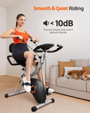 YOSUDA Exercise Bike, 5 in 1 Folding Exercise Bike for Seniors 330lbs Capacity, Magnetic X-Bike with 16-Level Resistance, Back Support Cushion for Home Gym Workout YOSUDA