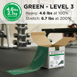 THERABAND Resistance Band,Green,Heavy,25-Yard Roll,Latex-Free,Elastic Band Exercise,Physical Therapy,Yoga,Pilates,Stretching,Home Workouts,Cut-to-Length,Color-Coded for Easy Resistance,(Pack of 12)