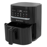 West Bend Compact Air Fryer 5-Quart Capacity with Digital Controls and 10 Cooking Presets, Nonstick Frying Basket, 1500-Watts, Black West Bend