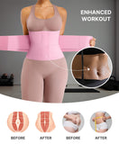 SHAPELLX Waist Trainer for Women Corset Faja Workout Waisted Trainer Waist Cincher Waist Trimmer Tummy Control Shapewear Lavender Pink