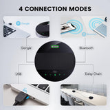2-in-1 Conference Speaker and Microphone, Daisy Chain Wireless Bluetooth Speakerphone with 360° omnidirectional mics TONGVEO