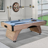 Billiards Table，7 FT Pool Table with Premium Accessories, Durable Matte-Black Finish, and Heavy Duty Legs for Modern Adult Rrec Room Family Game Room (Wood)