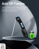 Instant Read Meat Thermometer, 1.2s Fast Read, ±1°F Accuracy, -58°F to 572°F, 4.4" Foldable Probe, 0 °C Calibration, Min/Max (Session)