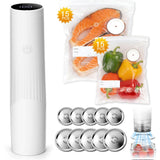 GURITHE Smart Vacuum Sealer for Food with LED Display, 65kPa Strong Suction Handheld Vacuum Sealer Machine for Reusable Bags & Mason Jars, Portable Food Sealer for Meal Prep, Camping & RV, Washable