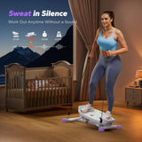 MERACH Balance Board for Adults, Rocking Stepper with Resistance Bands, Portable Wobble Board Featuring LCD Monitor, 300 lbs Capacity Ski Balance Trainer（Purple）