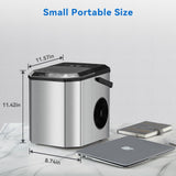 Countertop Ice Maker, 26 lbs in 24 Hours, 9 Bullet Ice Cubes Ready in 6 Mins, Portable Ice Machine with Handle, 2 Sizes Ice Cubes