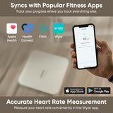 Wyze Smart Scale X - Digital Bathroom Scale for Body Weight, BMI, Body Fat, Muscle Mass, Heart Rate Monitor | ITO Glass & LED Backlight | Batteries Included, 400 lbs (White)