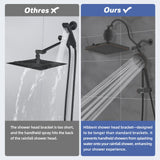 Hibbent 5-spray Filtered Rainfall Shower Head Combo, High Pressure 13'' Showerhead with 10 Spray Modes Handheld, All Metal 3 way Diverter Shower Arm, 71'' Hose and Holder, Oil-Rubbed Bronze