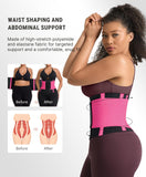 FeelinGirl Waist Trainer Belt for Women Adjustable Hook Loop Body Shaper Tummy Control Slimming Raspberry Pink 3XL