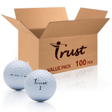Trust Bison V Golf Balls, K8 Model, Designed to Help Golfers Break 90 (White, 100 Pcs Value Pack) Trust