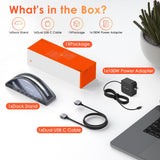 13-in-2 USB C Docking Station with 100W Power Adapter, Laptop Dock Stand with 2 HDMI, VGA, 5 USB, PD 3.0, RJ45, SD/Micro SD, Audio