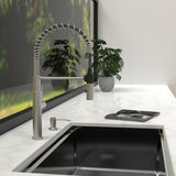 Kitchen Faucet with Pull Down Sprayer - Commercial High Arc Stainless Steel Kitchen Sink Faucet, Single Handle Kitchen Faucets for RV Bar Laundry Farmhouse Camper Outdoor Brushed Silver