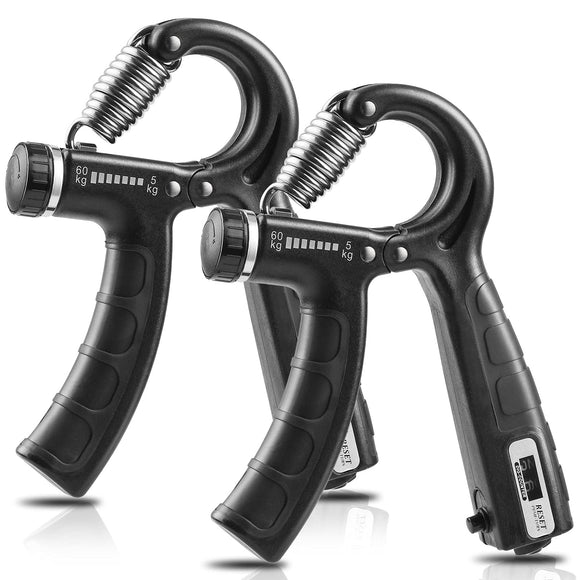 NIYIKOW 2 Pack Grip Strength Trainer with Counter, Hand Grip Strengthener, Adjustable Resistance 11-132Lbs (5-60kg), Forearm Strengthener, Perfect for Athletes Musicians NIYIKOW