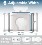 Toilet Seat Risers for Seniors, FSA/HSA Eligible Adjustable Raised Toilet Seat with Handles HOMLAND